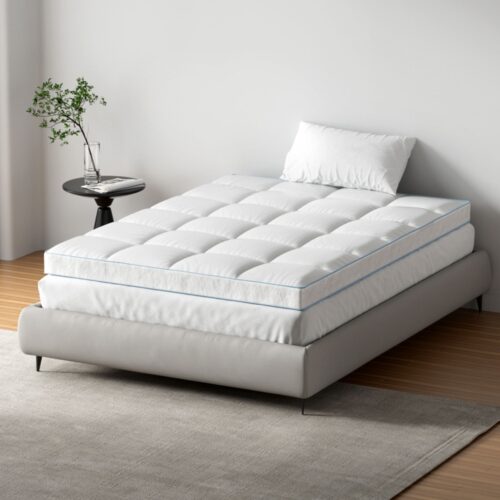Giselle Bedding Mattress Topper Pillowtop Bamboo 10cm Double - Image 7