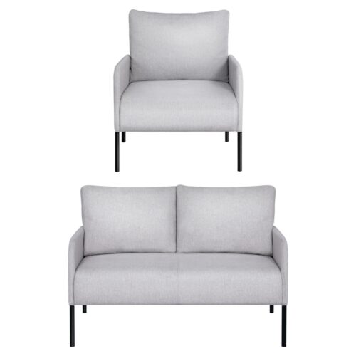 Artiss Armchair 4 Seater Sofa Set Pillow Gery Kane - Image 3