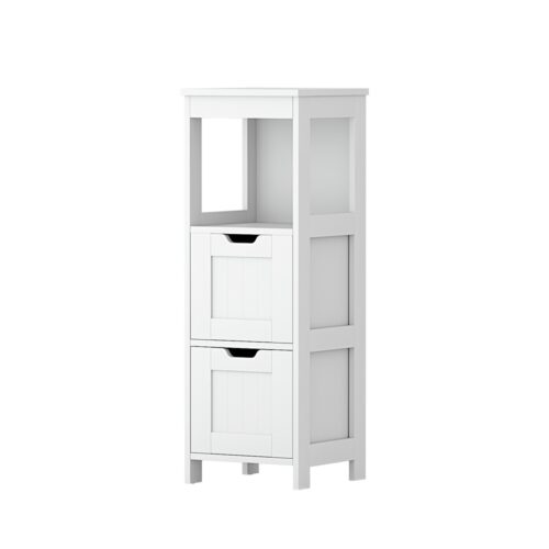 Artiss Bathroom Storage Cabinet 89cm Floor Toilet Drawer Bedroom Organizer Standing White - Image 3