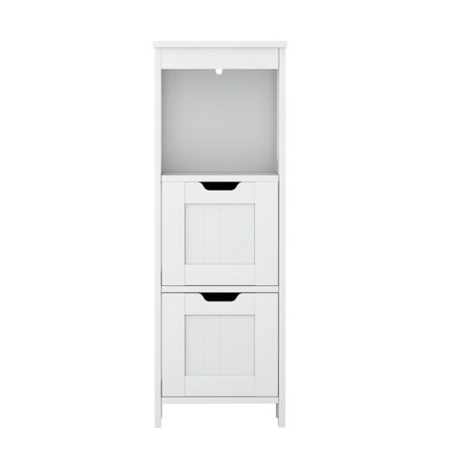 Artiss Bathroom Storage Cabinet 89cm Floor Toilet Drawer Bedroom Organizer Standing White - Image 5
