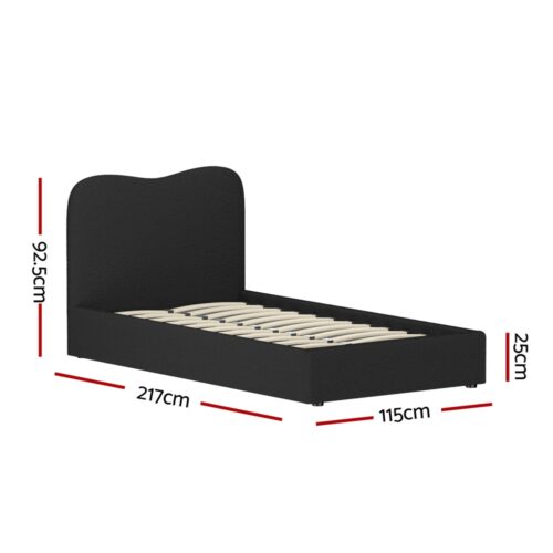 Artiss Bed Frame King Single Size Boucle DARA - Image 2