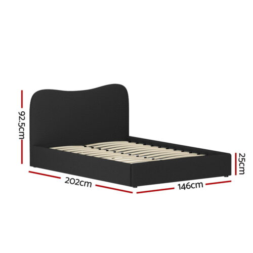 Artiss Bed Frame Double Size Boucle DARA - Image 2