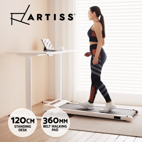 Artiss Treadmill with 120cm Automatic Standing Desk Electric Walking Pad - Image 7