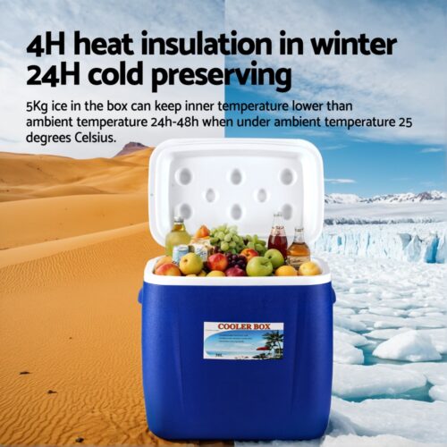 Glacio 38L Portable Ice Cooler Box With Wheels Camping Fridge - Image 6