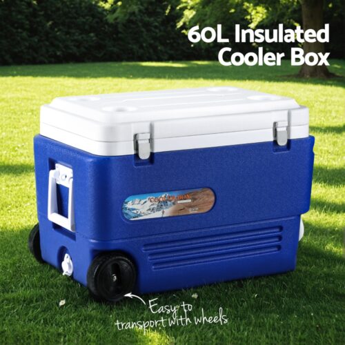 Glacio 60L Portable Ice Cooler Box With Wheels Camping Fridge - Image 4