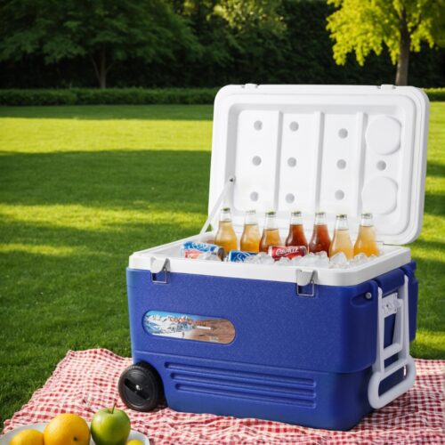 Glacio 60L Portable Ice Cooler Box With Wheels Camping Fridge - Image 7