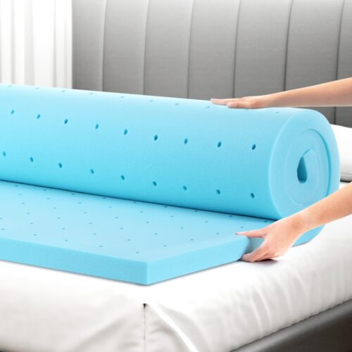 Giselle Bedding Memory Foam Mattress Topper Ventilated Cool Gel 5cm Queen - Image 7