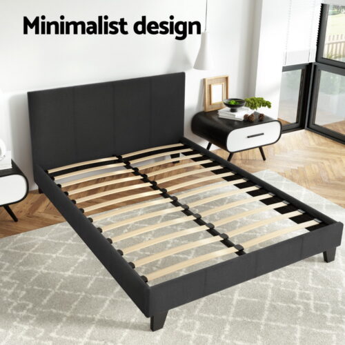 Artiss Bed Frame Double Size Charcoal NEO - Image 4