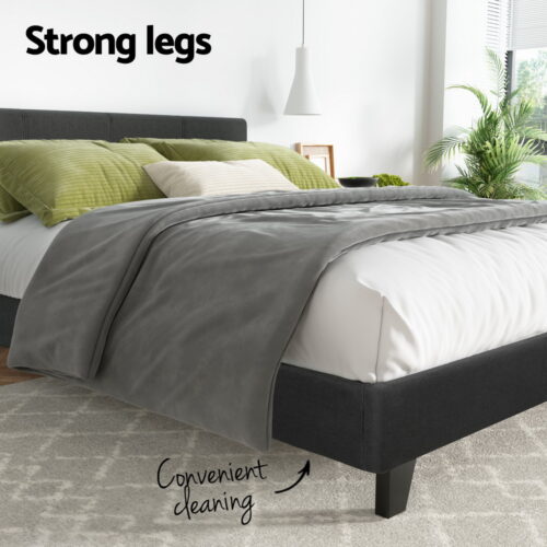 Artiss Bed Frame Double Size Charcoal NEO - Image 5