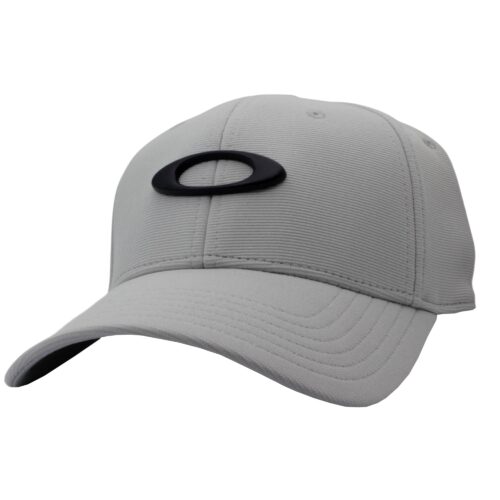 Oakley Tincan Cap Mens Size S/M Lunar Rock Light Grey Flex Fit Logo Sports Hat - Image 2