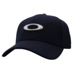 Oakley Tincan Cap Mens Size L/XL Fathom Blue Light Grey Flex Fit Logo Sports Hat