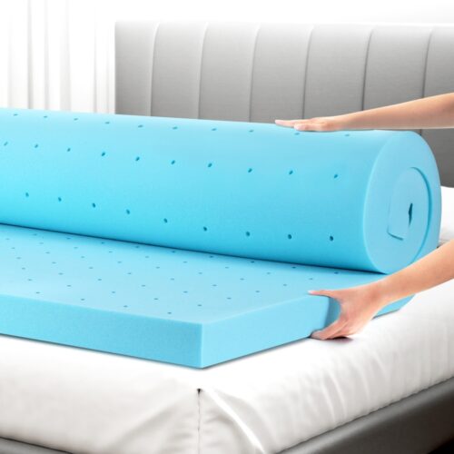 Giselle Bedding Memory Foam Mattress Topper Ventilated Cool Gel 8cm Single - Image 8