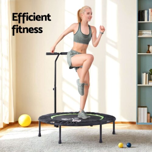 Everfit 40inch Fitness Foldable Trampoline Jumping Rebounder Home Gym Handrail - Image 4