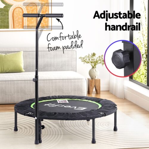 Everfit 40inch Fitness Foldable Trampoline Jumping Rebounder Home Gym Handrail - Image 5