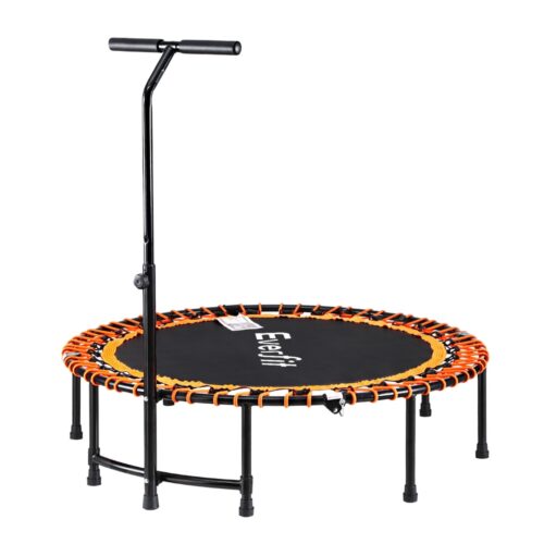 Everfit 48inch Fitness Foldable Trampoline Jumping Rebounder Home Gym Handrail - Image 3