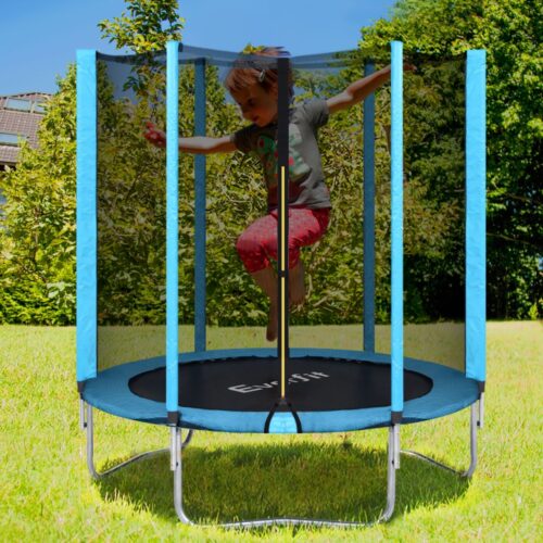 Everfit Trampoline 6FT Kids Trampolines Safety Net Pad Round Blue - Image 7
