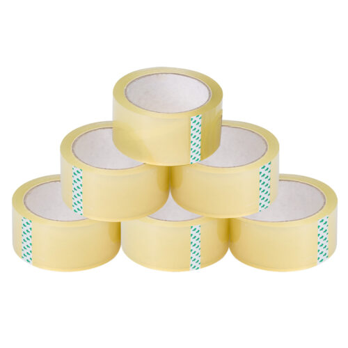6 Rolls Packing Box Tape Packaging Cartons Boxes Clear Sticky Sealing 45mm 75M