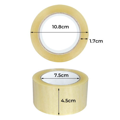 6 Rolls Packing Box Tape Packaging Cartons Boxes Clear Sticky Sealing 45mm 75M - Image 3