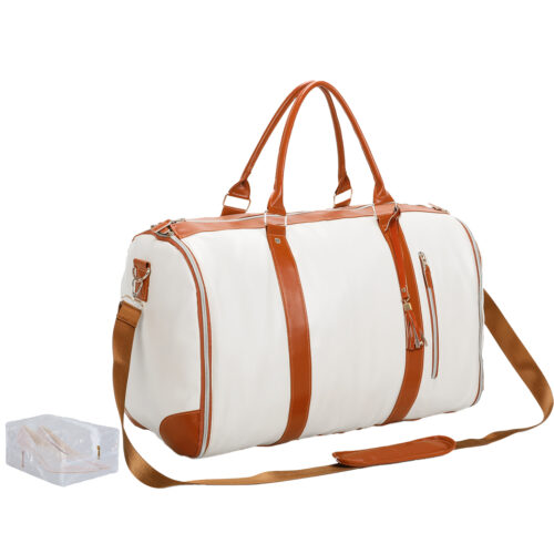 Slimbridge 5L Garment Bags 2-in-1 Hanging Suit Convertible Travel Duffel Beige - Image 2
