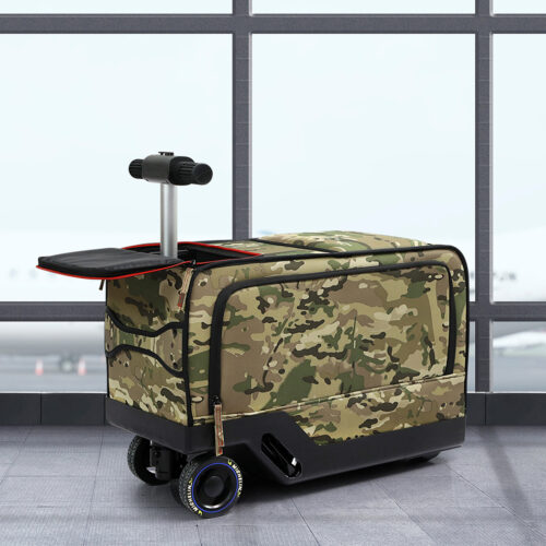 Slimbridge 20" Electric Riding Luggage Suitcase Green Colour - Image 8