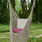 Fringed Cotton Rope Mexican Hammock Swing from Mexico in Dream Sands