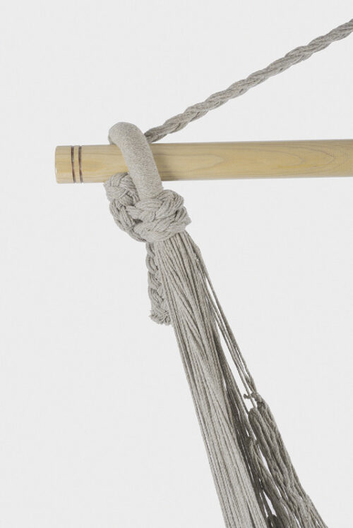 Fringed Cotton Rope Mexican Hammock Swing from Mexico in Dream Sands - Image 8
