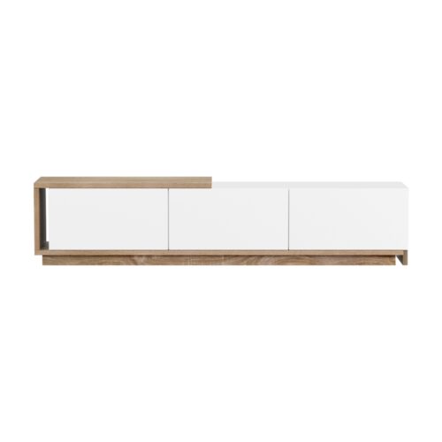 Artiss TV Cabinet Entertainment Unit Stand Extendable White Oak - Image 6