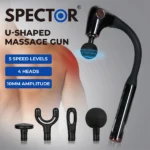 Spector Massage Gun Deep Tissue Extended Handle Percussion Massager Pain Relief Black