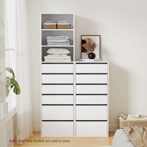 Artiss 6 Chest of Drawers Dresser Tallboy White - Image 6