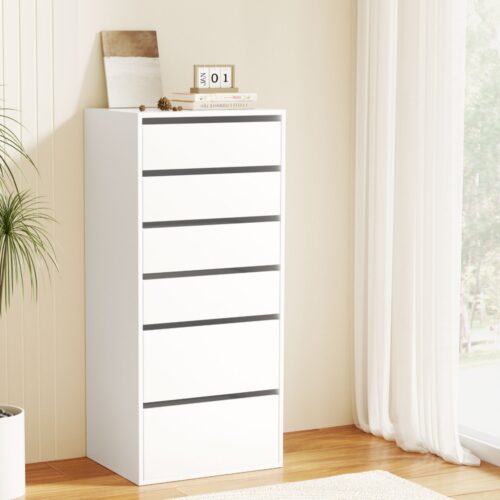 Artiss 6 Chest of Drawers Dresser Tallboy White - Image 7