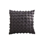 50cm Black Medieval Puff Rivet Square Product Throw Pillow