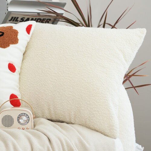 50cm White Throw Pillow Premium Polyester Fiber Cotton - Image 4