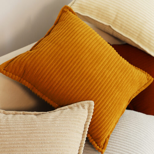 50cm Throw Pillow Mustard Wabi Sabi Arches Indoor Outdoor Kavka - Image 3
