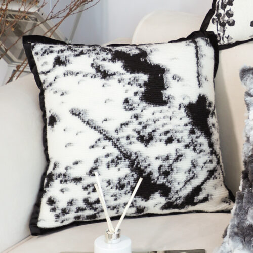 50cm Throw Pillow Black White Leopard Thick Premium Polyester Fiber - Image 7