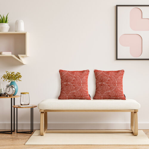 2x 50Cm Red Oversized Pillow Perfect Cinnabar Outdoor/Indoor Lumbar Throw Pillow - Image 7