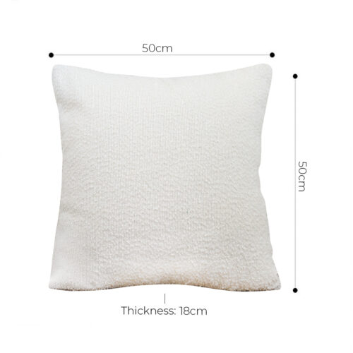 2x 50cm White Throw Pillow Premium Polyester Fiber Cotton - Image 5