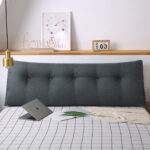 150cm Dark Grey Wedge Bed Pillow Headboard Backrest Bedside Tatami Cushion Decor