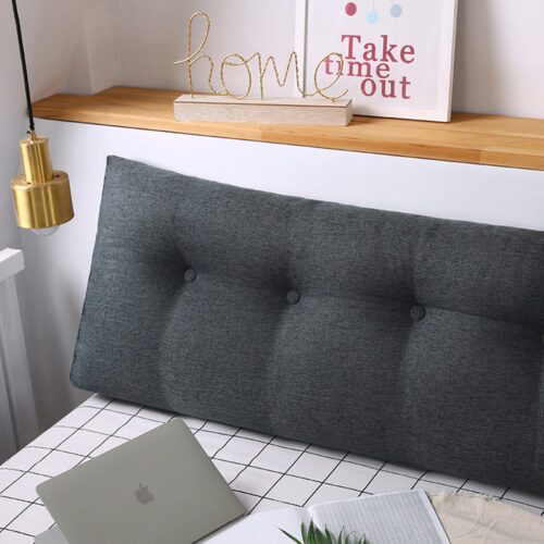 2x 150cm Dark Grey Wedge Bed Pillow Headboard Backrest Bedside Tatami Cushion Decor - Image 10