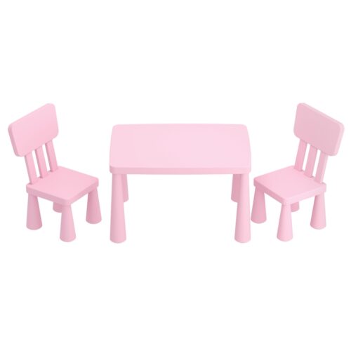 1 Keezi Kids Table and 2 Chairs Set Pink - Image 3