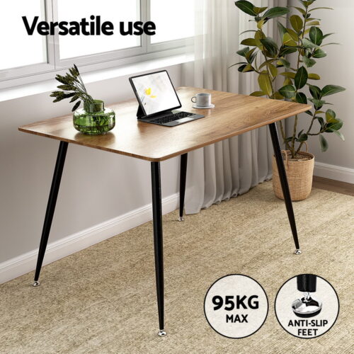 Artiss Dining Set 5pcs Seater Table Chairs Wooden Metal Grey Restaurant Kitchen - Image 4