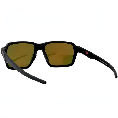 Oakley OO 4143-0358 Parlay Matte Black Prizm Ruby Iridium Lens Mens Sunglasses - Image 4
