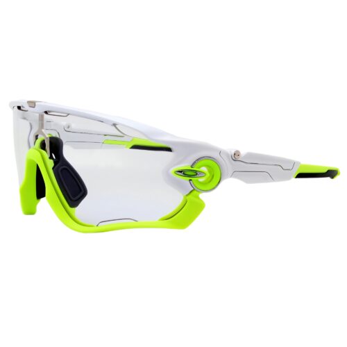 Oakley Custom Jaw Breaker White Retina Burn Clear Lens Mens Sports Sunglasses
