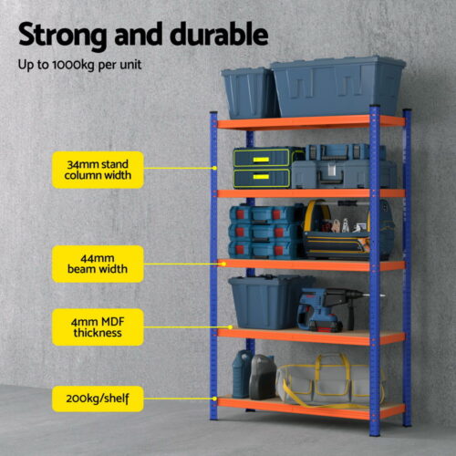 1.8M Giantz Garage Shelving Warehouse Rack - Image 4