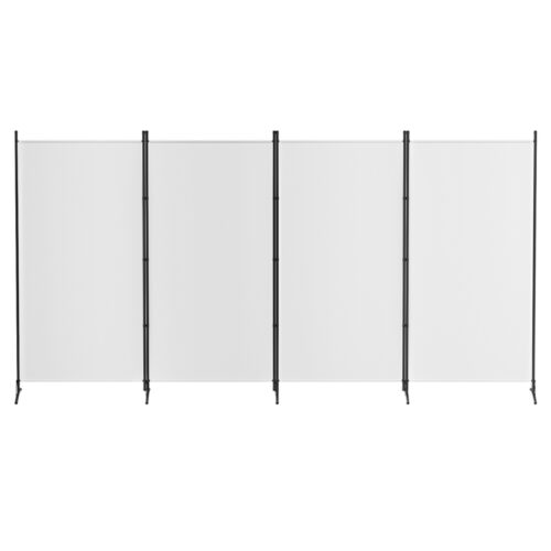 Artiss 4 Panel Room Divider Screen 345x180cm Fabric White - Image 3