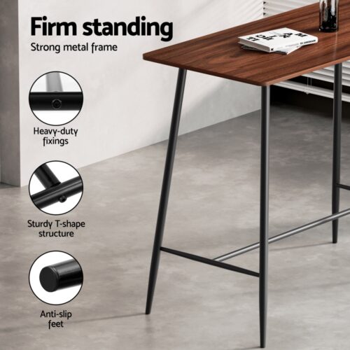 Artiss Bar Table and Stools Set Dining Desk Kitchen Chairs Cafe Pub - Image 5