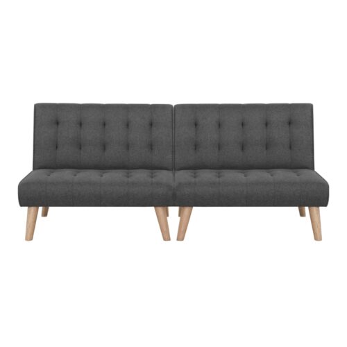 Artiss 2x Sofa Bed Couch Single Seater Fabric Grey - Image 3