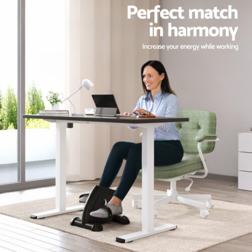 140cm Artiss Electric Standing Desk with Mini Pedal Exercise Bike Home Office - Image 4
