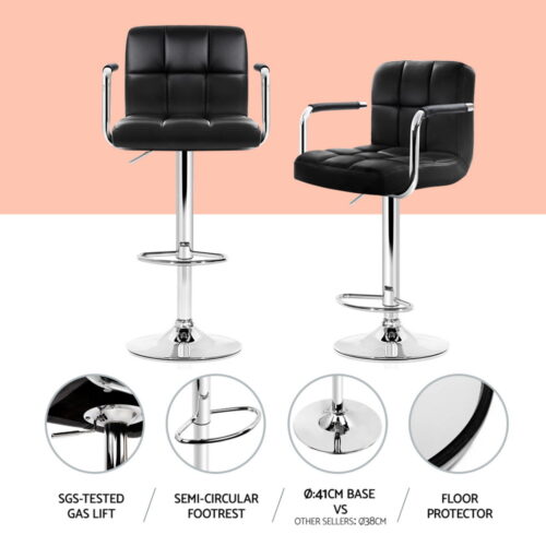 Artiss Bar Table and Stools Set Dining Desk Kitchen Chairs Cafe Pub - Image 6