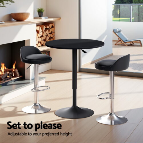 Artiss Bar Table and Stools Set Dining Desk Kitchen Chairs Cafe Pub - Image 5