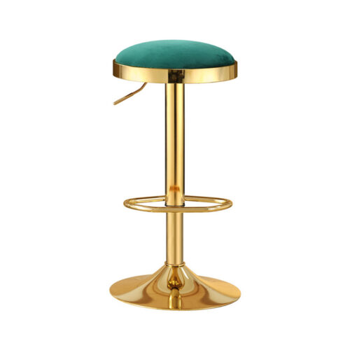 4x Artiss Bar Stools Kitchen Dining Chairs Velvet Padded Stool Green - Image 3